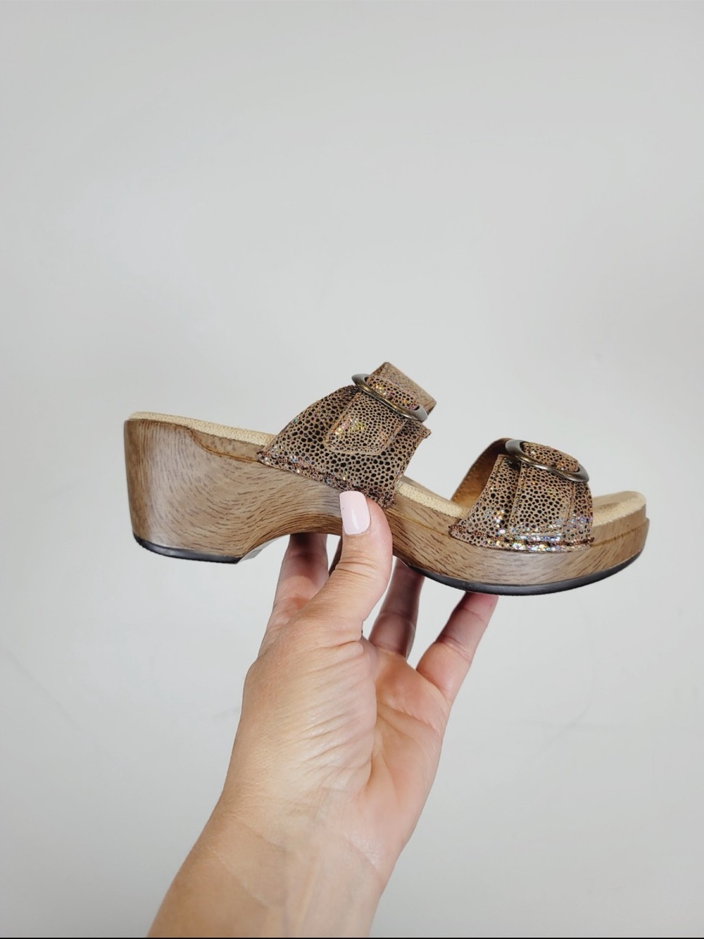 Dansko Sophie Metallic Heeled Sandals, Size 36